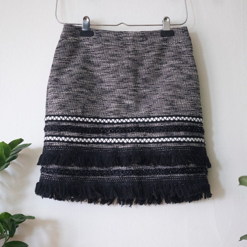 H&M fringe mini skirt